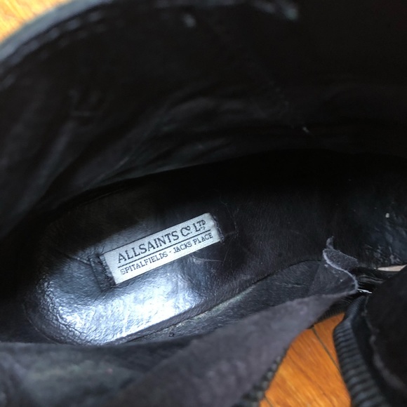 All Saints Black Ankle Boots, Size 6 - Picture 2 of 7